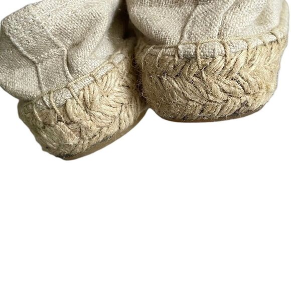 SOLUDOS Cream Slip-On Embroidered Espadrilles Smoking Slippers Sandals Loafers 8